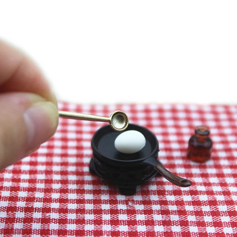 1 шт. Миниатюрная модель ложки из сплава кухонные инструменты модели игрушек для