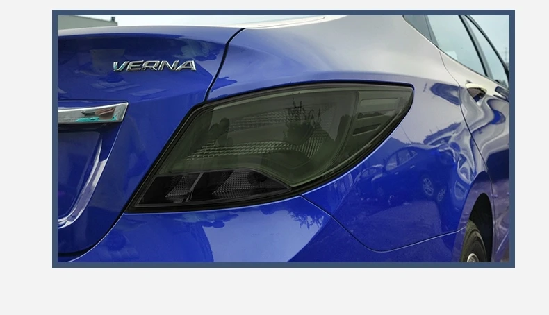Светодиодные полосы задние лампы для hyundai Accent Verna Solaris задние фонари 2012- красный и дымчатый линзы
