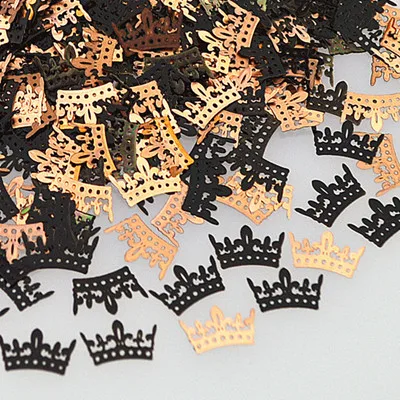 Small Crown 800 шт./упак. мульти-формы Снежинка корона дизайн логотипа черный Brone металлические блестки нейл-арта Стикеры сотовый телефон украшения ТГ - Цвет: Small Crown