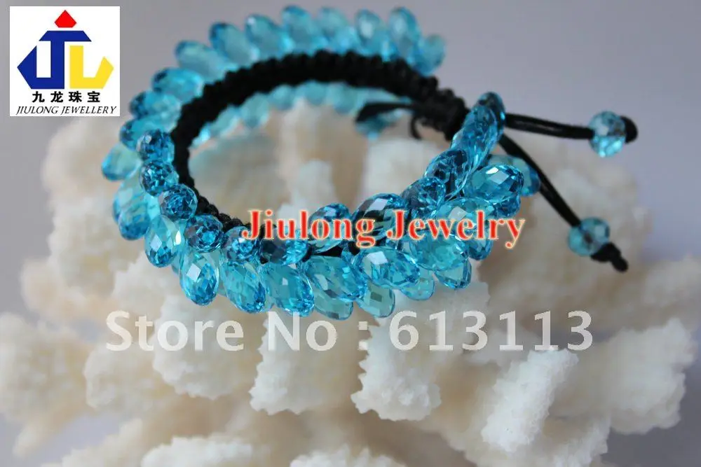 New arrival 3-tiers connecth crystal beads bracelet water drop shape Handmade Adjustable Wholesale Free shipping B0964 | Украшения и