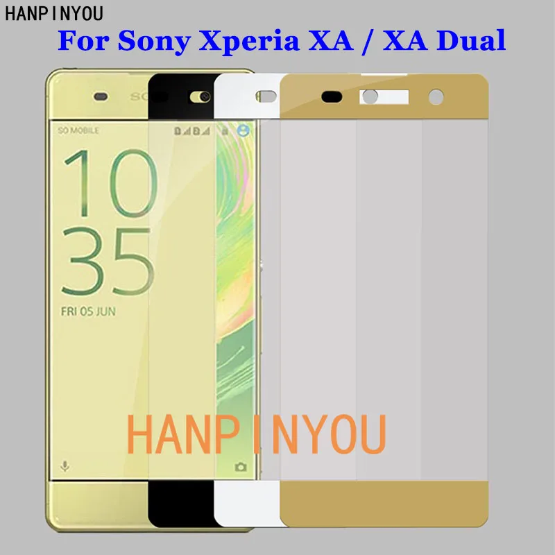 Закаленное стекло 9H 2.5D для Sony XA полноэкранная Защитная Пленка премиум класса Xperia