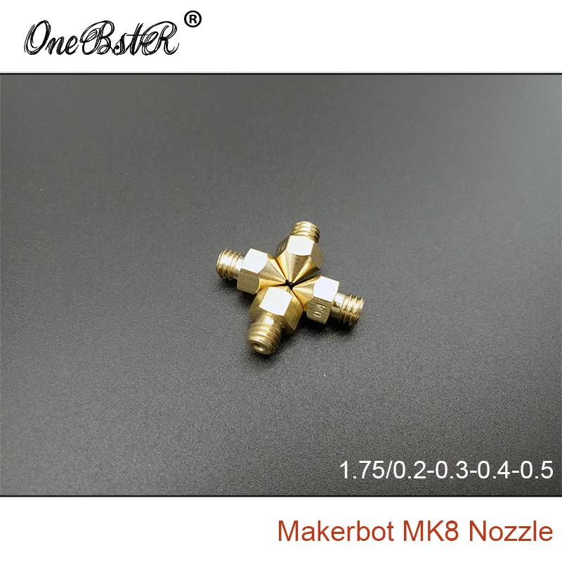 4 шт./лот Makerbot MK8 сопло 0 2 3 5 для ABS PLA 1 75 мм поставки 3D части принтера специальное