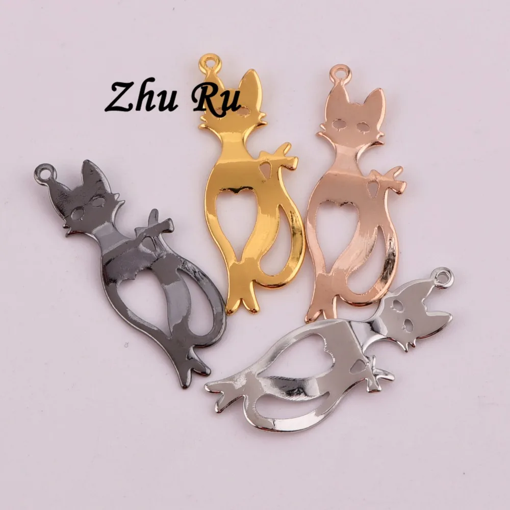 ZHU RU 20 шт./лот 29 5*10 мм милый котенок защита животных домашний Кот Let's Make