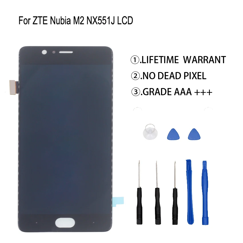 Для ZTE Nubia M2 NX551J ЖК дисплей кодирующий преобразователь сенсорного экрана в сборе
