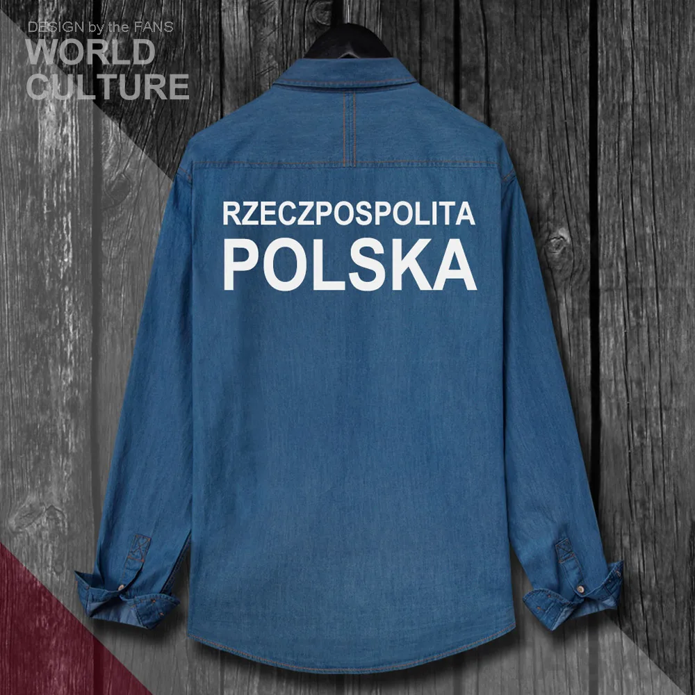 Мужская ковбойская куртка Pole POLSK осенняя с отложным воротником и длинным рукавом