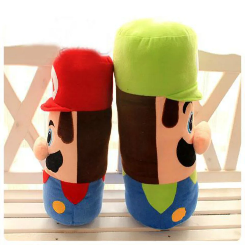 Супер Marie Bros милая плюшевая игрушка Mario подушка 50 см красного или зеленого цвета |