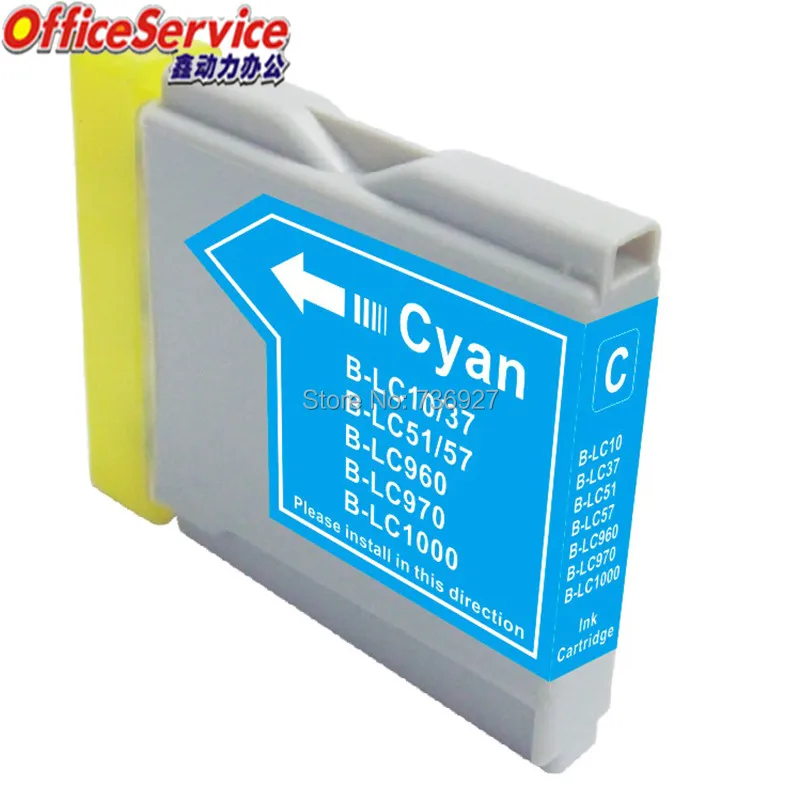 

4 Cyan Compatible Ink Cartridge LC10 LC37 LC51 LC57 LC970 LC1000 For Brother MFC-3360C 680CN 845CW DCP-155C 135C 540CN printer