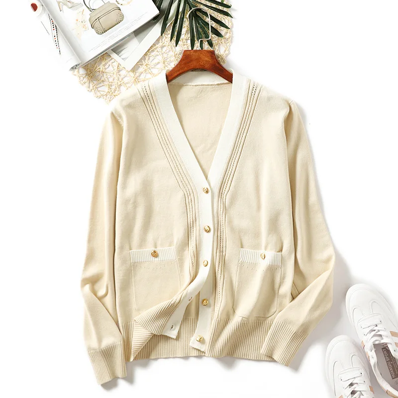 yellow cardigans Кардиганы invierno mujer Женский вязаный свитер с v-образным вырезом и длинными рукавами трикотажный кашемировый свитер теплый корейский Вязаный топ размера плюс - Цвет: yellow cardigans