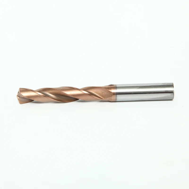 KLOT High Quality HRC65 Coolant Thru Tin Coated Solid Carbide Twist Drill Bit 5xD with 2 Internal Coolants holes 3.3mm-12mm | Инструменты