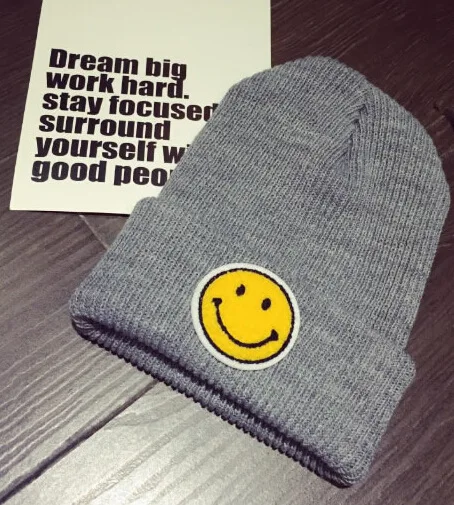 Европа и США мужские женские хип хоп Милые улыбающееся лицо вышивка трикотажная