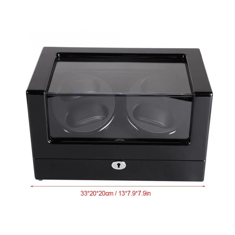 Профессиональная Черная Автоматическая беззвучная коробка для намотки часов