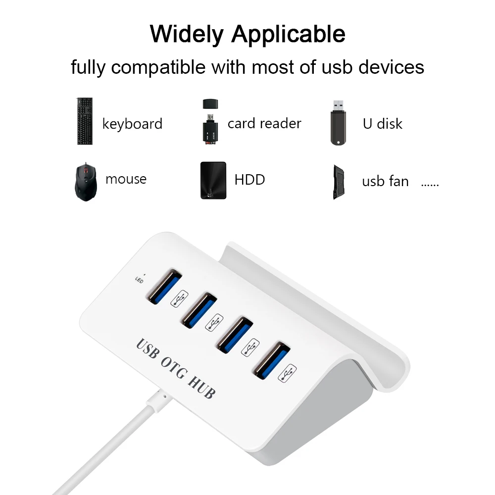 4 Порты и разъёмы Micro usb хаб высокого Скорость OTG Мульти USB разветвитель для