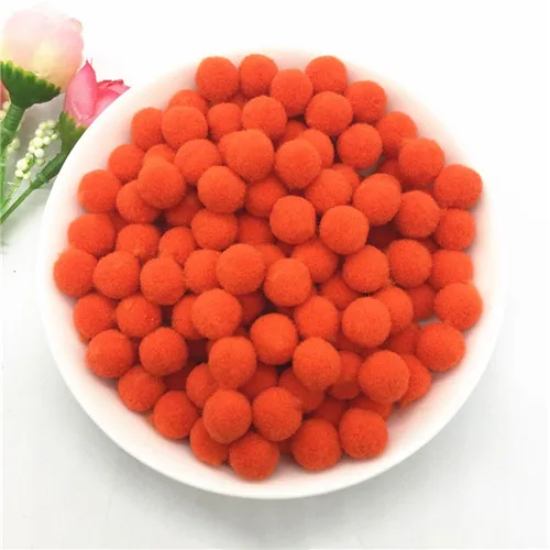 12 Orange red Помпоны 8 мм, 10 мм, 15 мм, 20 мм, 25 мм, 30 мм, мягкие помпоны, пушистые плюшевые помпоны для рукоделия, помпоны, помпоны, шарики для домашнего декора, швейные принадлежности, 10 г - Цвет: 12 Orange red