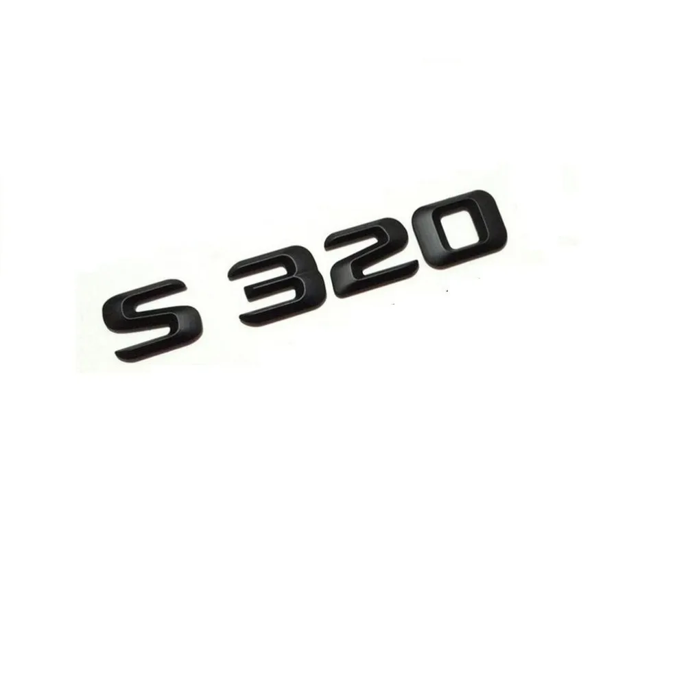 Матовый черный "S 320" Автомобильный багажник задний буквенный знак эмблема