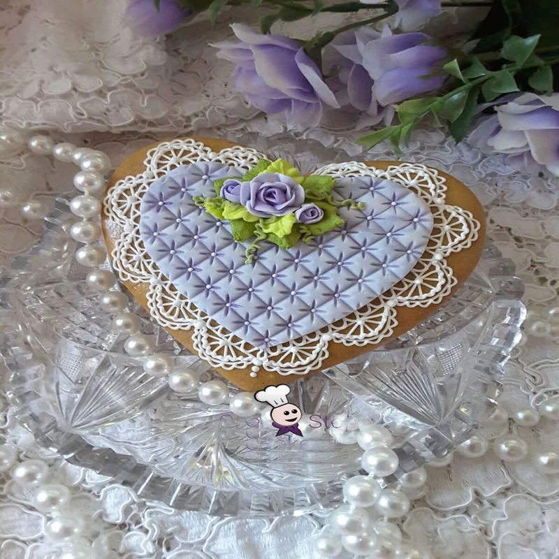 Вязание силиконовый Fondant (сахарная) устройство для тиснения пресс форм из сахара