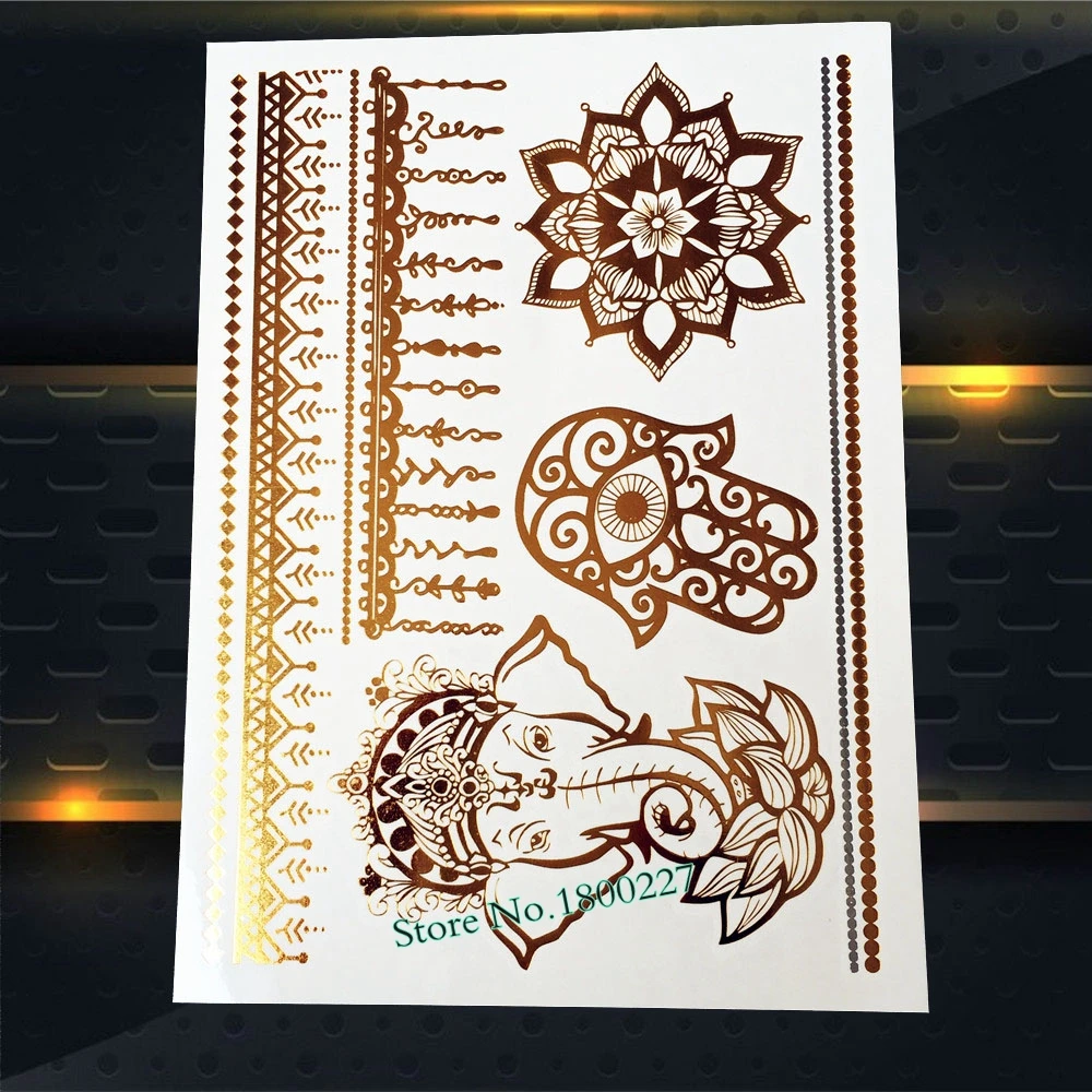 1 шт. золотая металлическая татуировка крылья ангела перо сердце алмаз дизайн