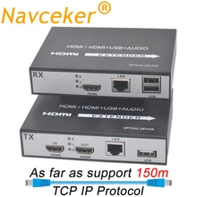 ZY HT209KM H.264 USB KVM удлинитель по IP сети Поддержка Loop Out HDMI RJ45 UTP