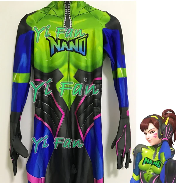 Горячая Распродажа Nano Cola D.Va Skin косплей костюм сделанный на заказ 3D принт высокое