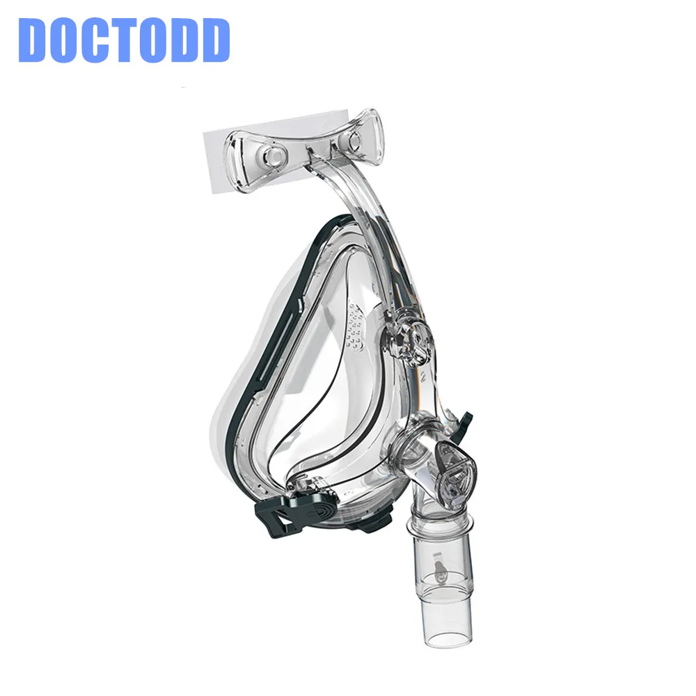 Полнолицевая маска DOCTODD FM1 S M L размеры для защиты от храпа силиконовый гелевый