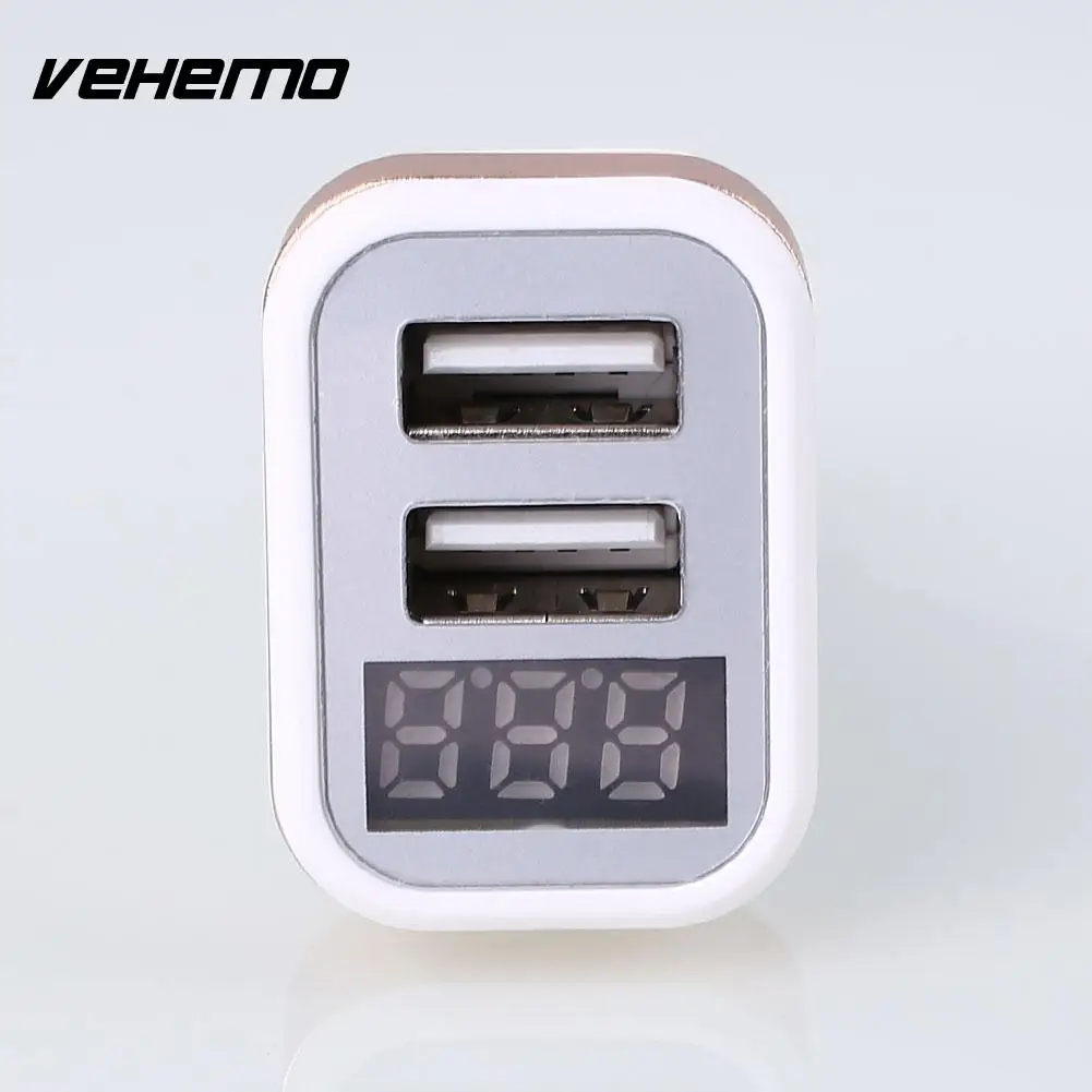 Два двойных USB выход Авто Ван мощность зарядное устройство с Вольтметр дисплей