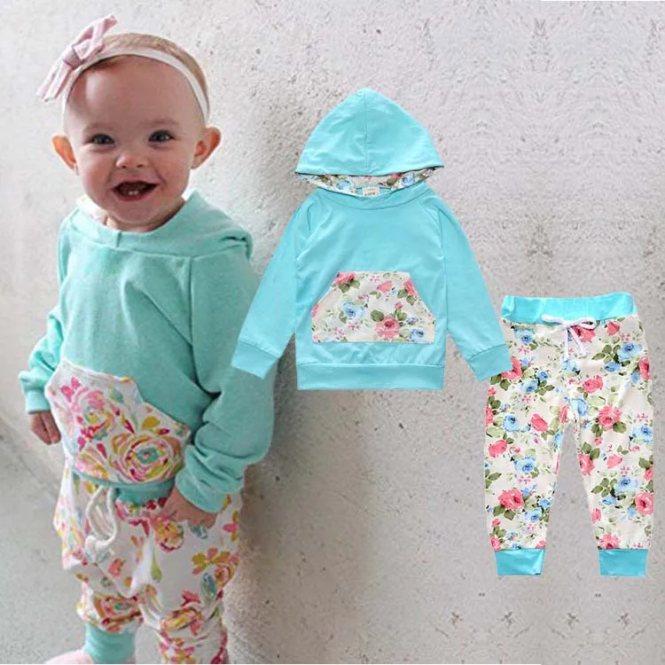 Детский хлопковый комплект одежды кофта с капюшоном и штаны на Возраст 4-24 месяца