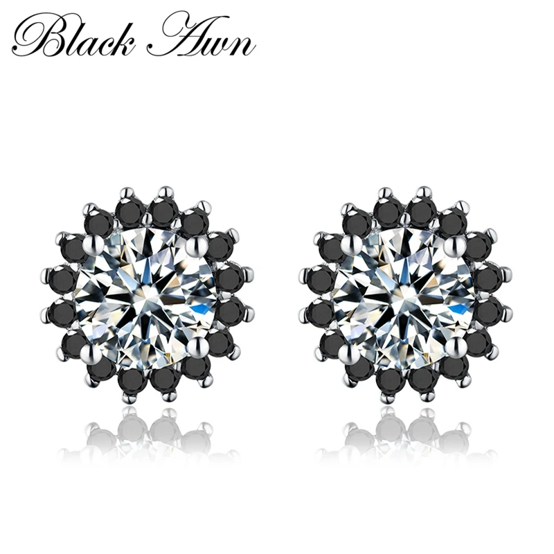 Женские серьги пусеты из серебра 925 пробы с цветком 3 2 г|stud earrings|earrings forearrings for women |