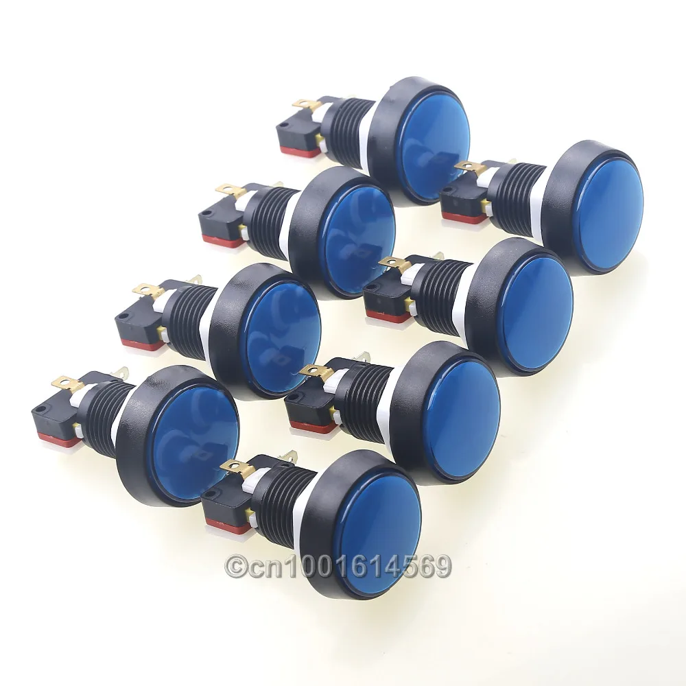 

8 x 44mm LED Light Illuminated Full Colors Push Button With Micro Switch For 8-Liner Cherry Master Arcade DIY Kits Parts JAMMA