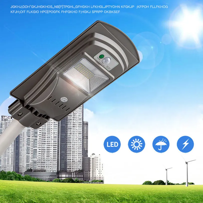 IP65 водонепроницаемый наружный настенный уличный свет 20/40/60 Вт на солнечных
