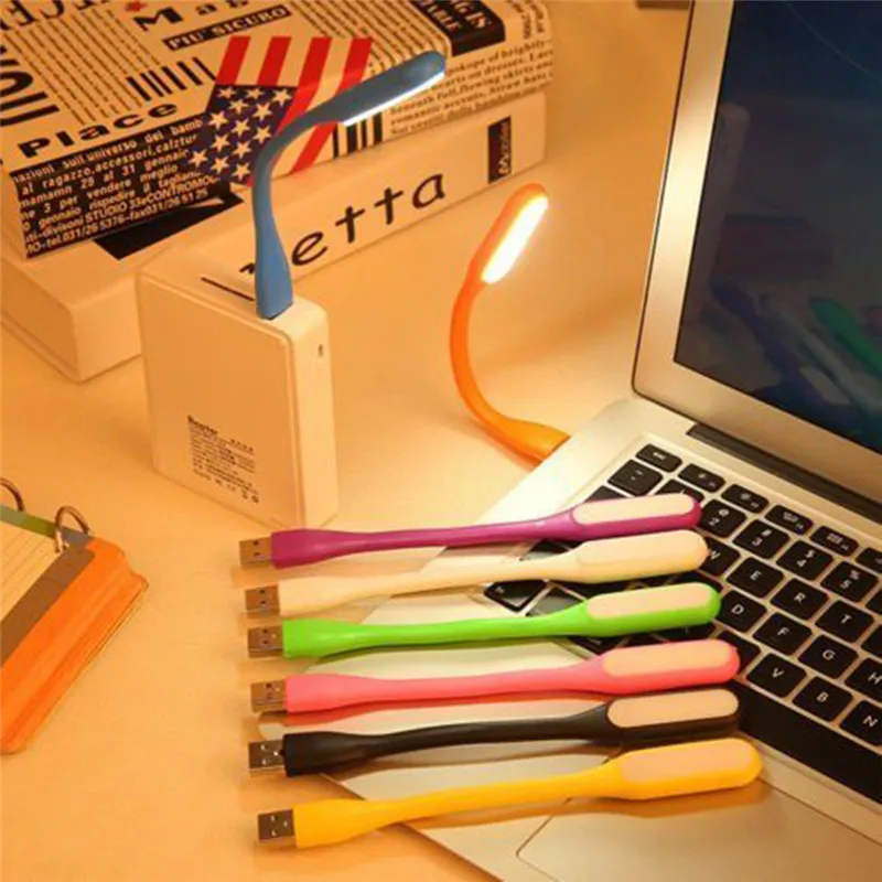 Гибкий светодиодный мини-светильник USB лампа для чтения яркая компьютера