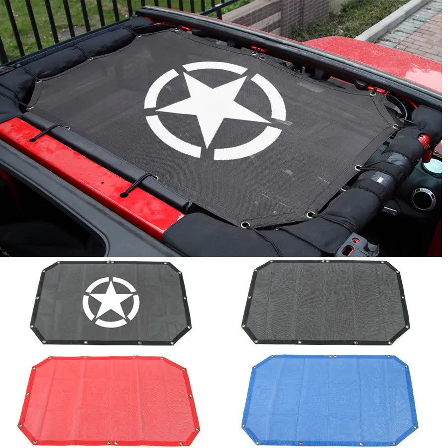 2/4 двери полиэстер крыша сетка бикини Верхняя Крышка УФ Солнцезащитная для Jeep
