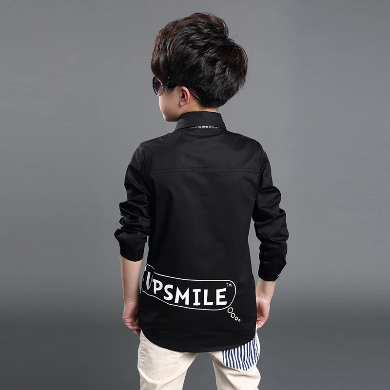 Детская хлопковая блузка с длинным рукавом на Возраст 4 14 лет|child shirt|shirt boykids shirts boys