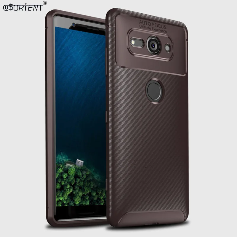 Компактный бампер из углеродного волокна для Sony Xperia XZ2 чехол H8324 H8314 Мягкий