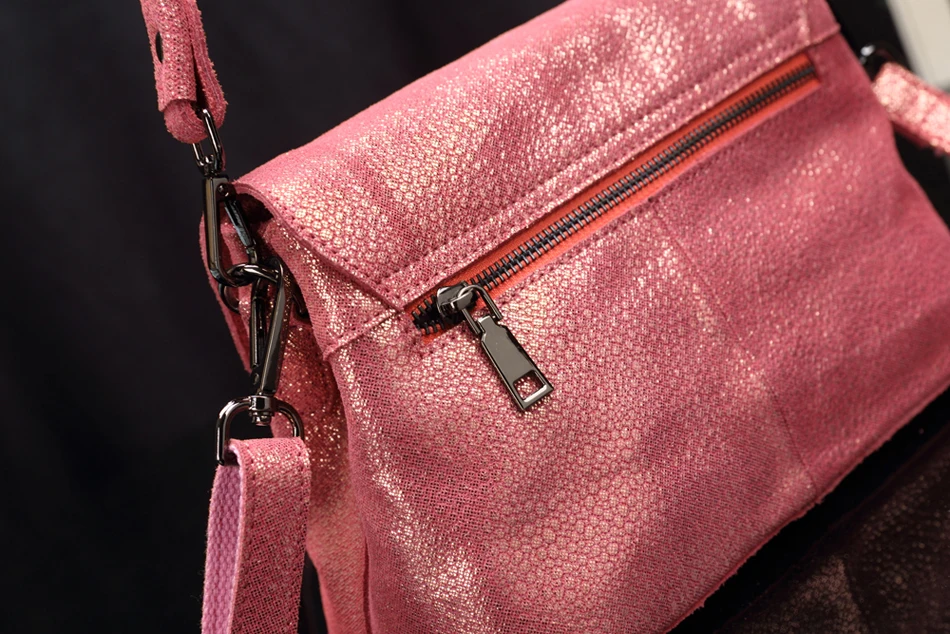Arliwwi Брендовые женские натуральная кожа Новые сверкающие яркие цвета Tote Shouder сумки Большая вместительная сумка-мессенджер летняя