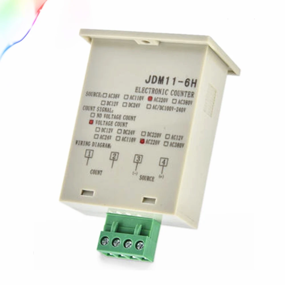 JDM11 6H серый электронный счетчик цифр AC 220V DC 24V|Реле| |