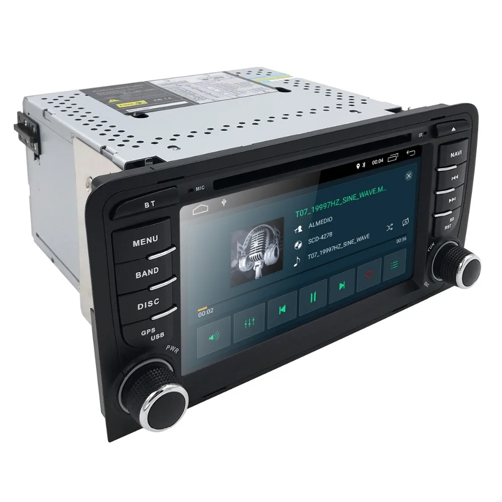 2Din 7 &quot1024x600 четырехъядерный 2 ГБ/16 ГБ/32 ГБ Android 9 0 PC Автомобильный DVD GPS для Audi A3 S3
