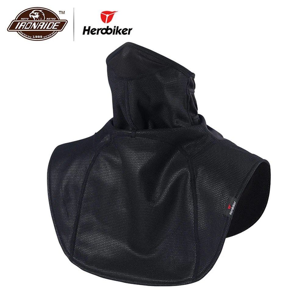 HEROBIKER мотоциклетная маска для лица ветрозащитная Зимняя Термальная флисовая