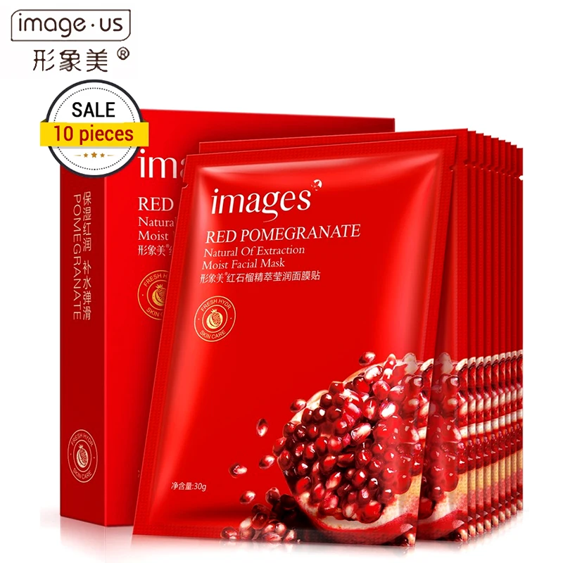 10 шт./лот увлажняющая маска для лица и с красным гранатом|skin care mask|care maskanti aging mask |