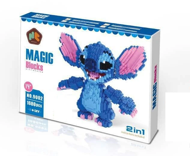 9002 HC Конструкторы "Magic" с оригинальной коробкой Большие размеры строительные блоки аниме модель кирпича с рисунком героев из мультфильмов, Фигурки игрушки для детей, подарки - Цвет: 9002