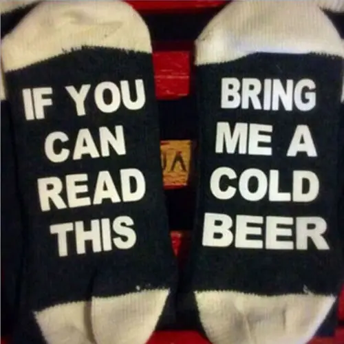Носки унисекс хлопковые с надписью Bring Me a Beer 1 пара|Носки| |