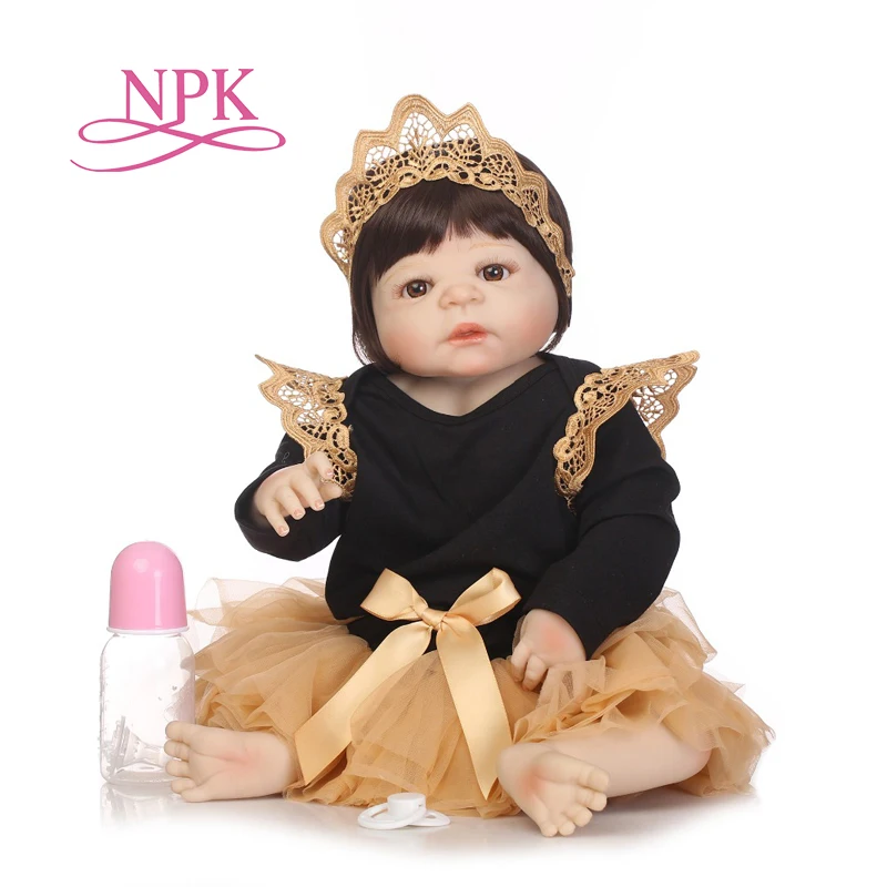 Полностью виниловая силиконовая кукла реборн NPK игрушки Реалистичная детская