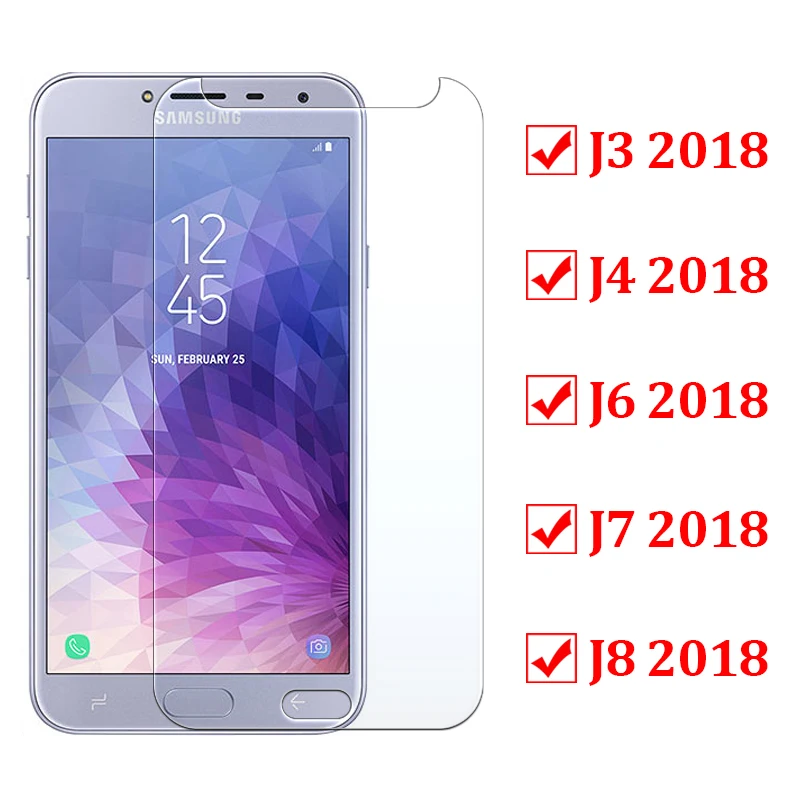 Защитное стекло для samsung galaxy j6 2018 защита экрана galax j4 закаленное j8 j7 j3 | Мобильные