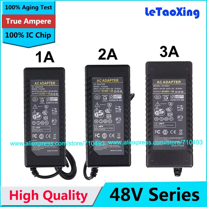 С микросхемой IC AC DC 48V 1A 2A 3A адаптер питания зарядное устройство Трансформатор 48W