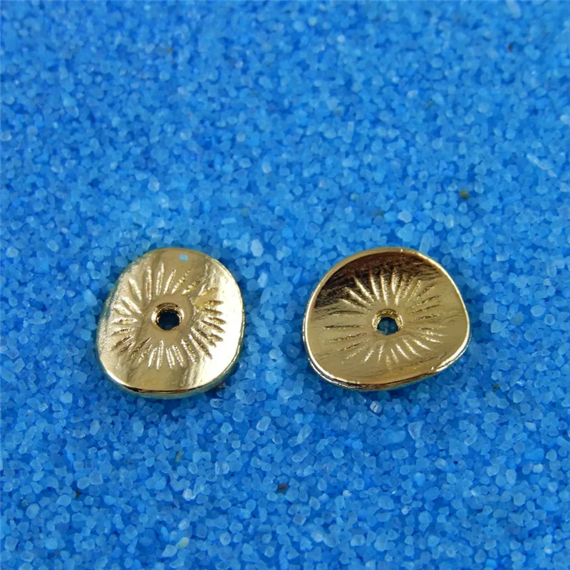 Wholesale 200PCS Gold Tone Round Plate Small Metal Jewelry Making Beads Handmade Crafts Scrapbooking Accessory Hot Selling 32138 | Украшения