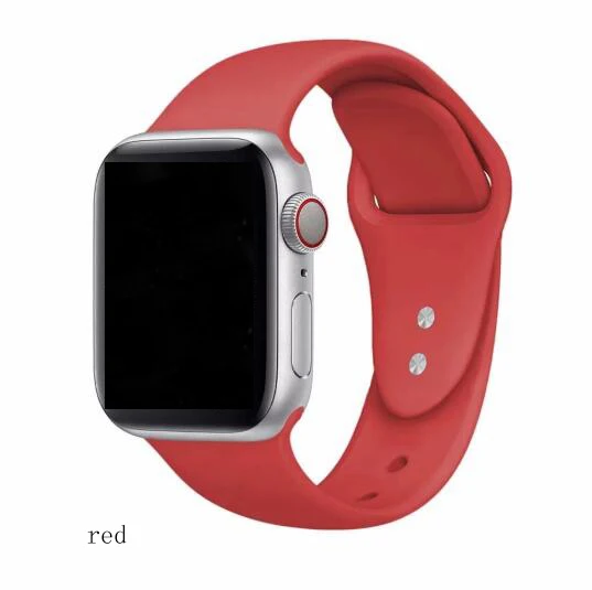 Элегантная форма Силиконовые петли для наручных часов Apple Watch серии 1/2/3, 42 мм, 38 мм, ремешок для наручных часов iWatch, 4 40 мм 44 резиновые Sportseries 5
