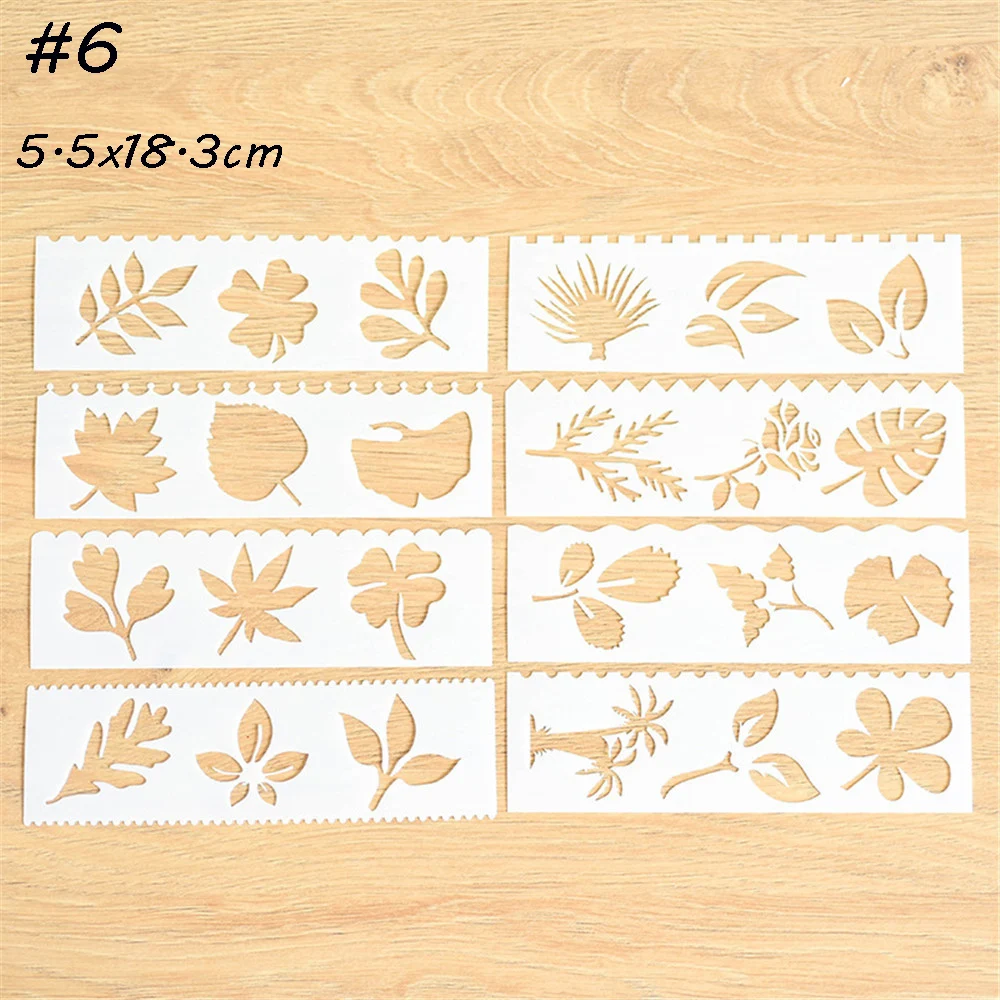 Горячее предложение 8 шт./компл. трафареты с красивыми цветами для стен картина