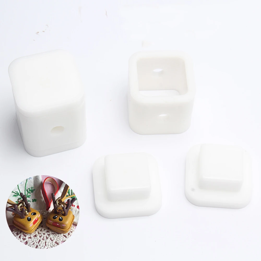 DIY Кожа ремесло куб форма моделирование фиксированной пластиковой формы CNC сделано висячие украшения ручной работы