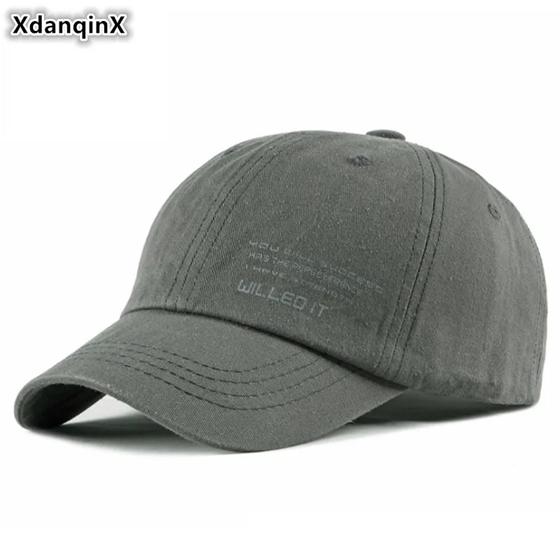 

XdanqinX Snapback Cap Men's Cotton Baseball Caps New Adjustable Size Women's Ponytail Tongue Cap Youth Fashion Letter Sports Hat