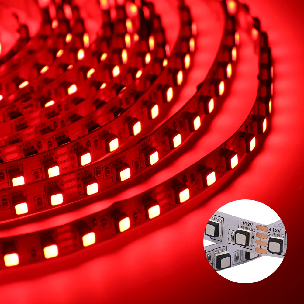 Светодиодная лента SMD3535 RGB 5 м 12 в 60/120 светодиодов белый черный водонепроницаемый