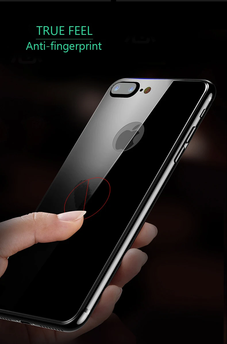 ESVNE 3D Защитная пленка для задней панели, закаленное стекло для iPhone 7 7 Plus, стеклянная задняя пленка, полное покрытие, изогнутые края, твердость 9H