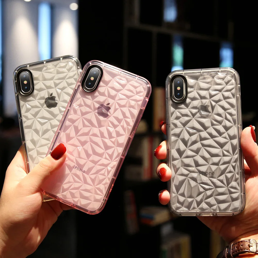 Чехол для телефона KISSCASE с алмазной текстурой iPhone X XS MAX XR противоударный чехол 6 6S 7